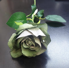 Fir Trandafir artificial material textil verde 50cm