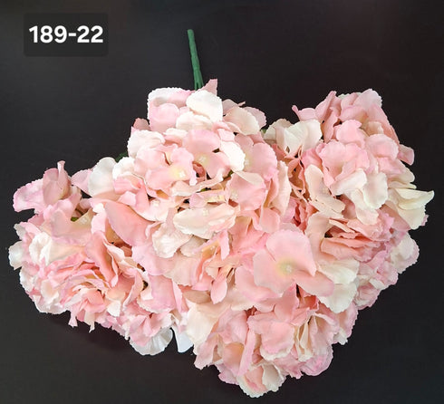 Buchet cu hortensii artificiale roz-crem - 52cm