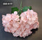 Buchet cu hortensii artificial roz pal din material textil - 42cm