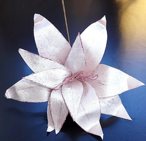 Flori Crăciun artificiale roz pudrat – flori elegante 10/set