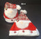 Set 12 Căciuli Moș Crăciun cu Barbă și Model Festiv - 30x40cm