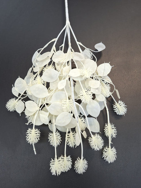 Fir decorativ artificial crem - 65cm
