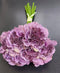Buchet garoafe artificiale mov 26cm - 9 fire