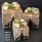 Cadou decorativ auriu cu brad și reni – 3/set