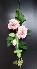 Fir Trandafir artificial roz 90cm – flori decorative realiste