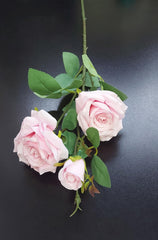 Fir Trandafir artificial roz pal 65cm – flori decorative realiste