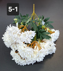 Buchet flori artificiale crizanteme alb - 48cm