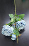 Fir Trandafir artificial albastru 65cm – flori decorative realiste