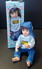 Păpușă Realistă cu Ținută Modernă și Accesorii - 50cm