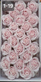 Trandafiri din pastă de săpun roz pal (blush) – set 25 bucăți, 8cm