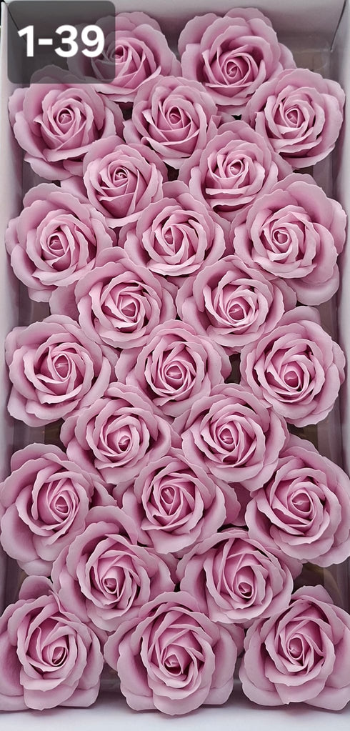 Trandafiri din pastă de săpun roz deschis – set 25 bucăți, 8cm
