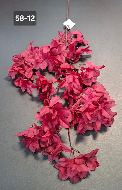 Ramură decorativă artificială bordo - 90cm