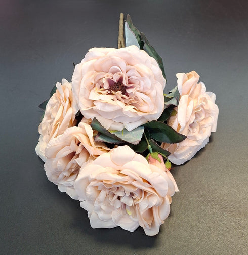 Buchet Trandafiri Artificiali piersic – 60cm