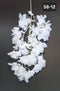 Ramură artificială decorativă - 86cm flori albe