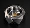 Scrumieră metalică gri cu design geometric - 11×4cm