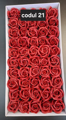 Trandafiri pasta de sapun sapun, 5cm, cutie 50 buc