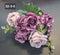 Buchet 6 trandafiri mov prăfuit artificiali – 52cm, tije sârmă, material textil