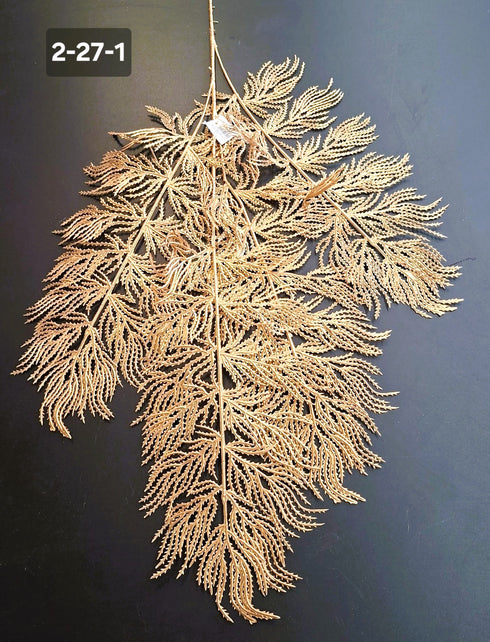 Frunză Ferigă Artificială Aurie - 110cm
