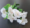 Buchet panseluțe artificiale 34cm alb elegant cu frunze decorative