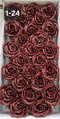 Trandafiri din pastă de săpun maro roșcat – Set 25 bucăți, 8cm
