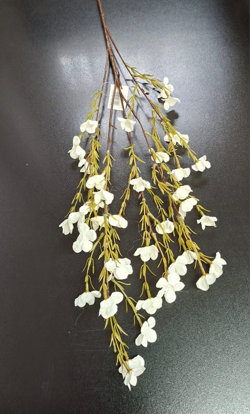 Ramură artificială cu flori de câmp ivoire – 95cm