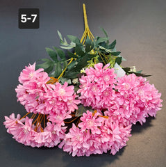 Buchet flori artificiale crizanteme roz intens - 48cm