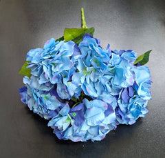 Buchet cu Hortensii albastru intens – Flori Artificiale Elegante din Material Textil