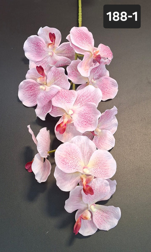 Orhidee artificială Vanda roz 90cm – flori mari