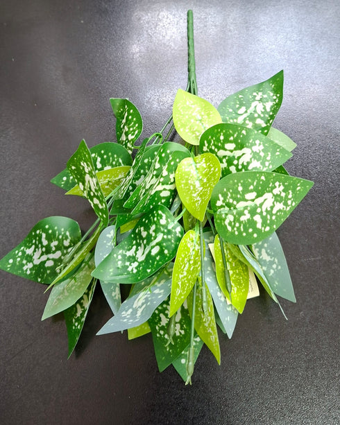 Buchet Frunze Decorative Verzi Pătate 29cm – Verde Artificial pentru Aranjamente