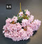 Buchet flori artificiale crizanteme roz pal - 48cm