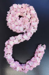 Ghirlandă artificială cu flori roz- 190cm