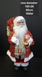 Moș Crăciun muzical cu cheiță, costum roșu-auriu și glob decorativ - 60cm