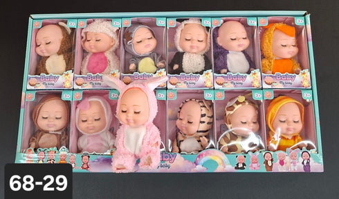 Păpuși Baby in Costume Animale 12/set - 12cm