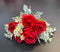 Buchet artificial 7 trandafiri roșii, flori mari - decor elegant, 47cm