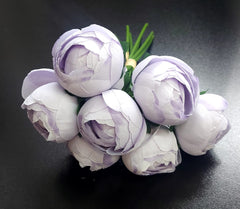 Buchet cu bujori lila pal artificiali – 7 flori 24cm