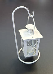 Felinar decorativ crem cu suport – 25cm eleganță clasică pentru orice spațiu