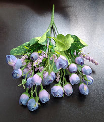 Buchet Bogat cu Boboci de Trandafiri 30cm – Flori Artificiale Decorative