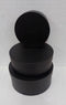 Set 3 cutii rotunde din carton – Negru