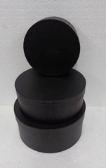Set 3 cutii rotunde din carton – Negru