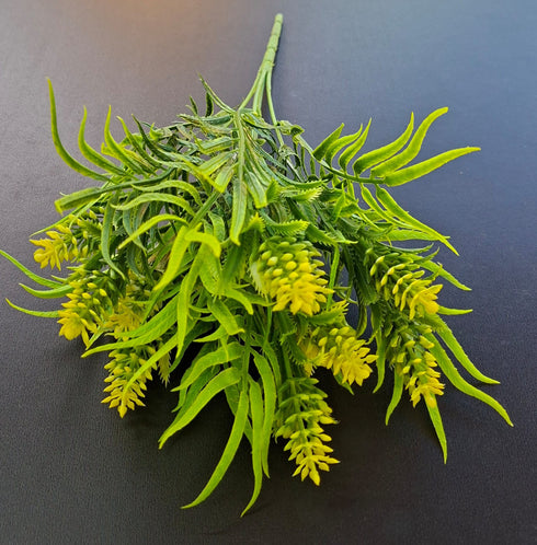 Verdeață artificială decorativă galbena, 33cm – aspect natural