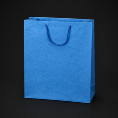 Set 12 pungi cadou din carton albastru texturat - 38x28cm