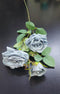 Fir Trandafir artificial gri-albăstrui 65 cm – flori decorative realiste