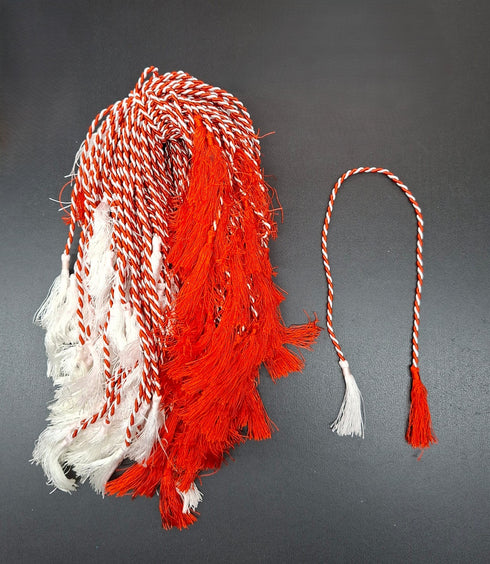 Șnur Mărțișor Roșu-Alb – Set 100 Bucăți