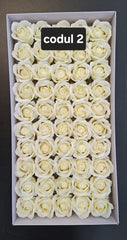 Trandafiri pasta de sapun sapun, 5cm, cutie 50 buc