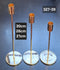 Set 3 sfeșnice metalice aurii elegante – 30cm, 26cm, 21cm