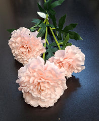 Fir garoafe roz artificiale – 60cm, 3 flori textile