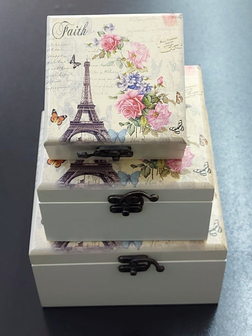 Cutii din lemn 3/set DR076