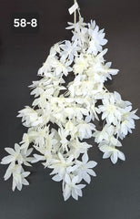 Ramură artificială decorativă tip iasomie - 108cm flori alb-galbui