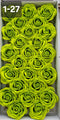 Trandafiri din pastă de săpun verde lime – Set 25 bucăți, 8cm