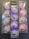 Set 4 Globuri Decorative 3 culori cu Sclipici - 10cm